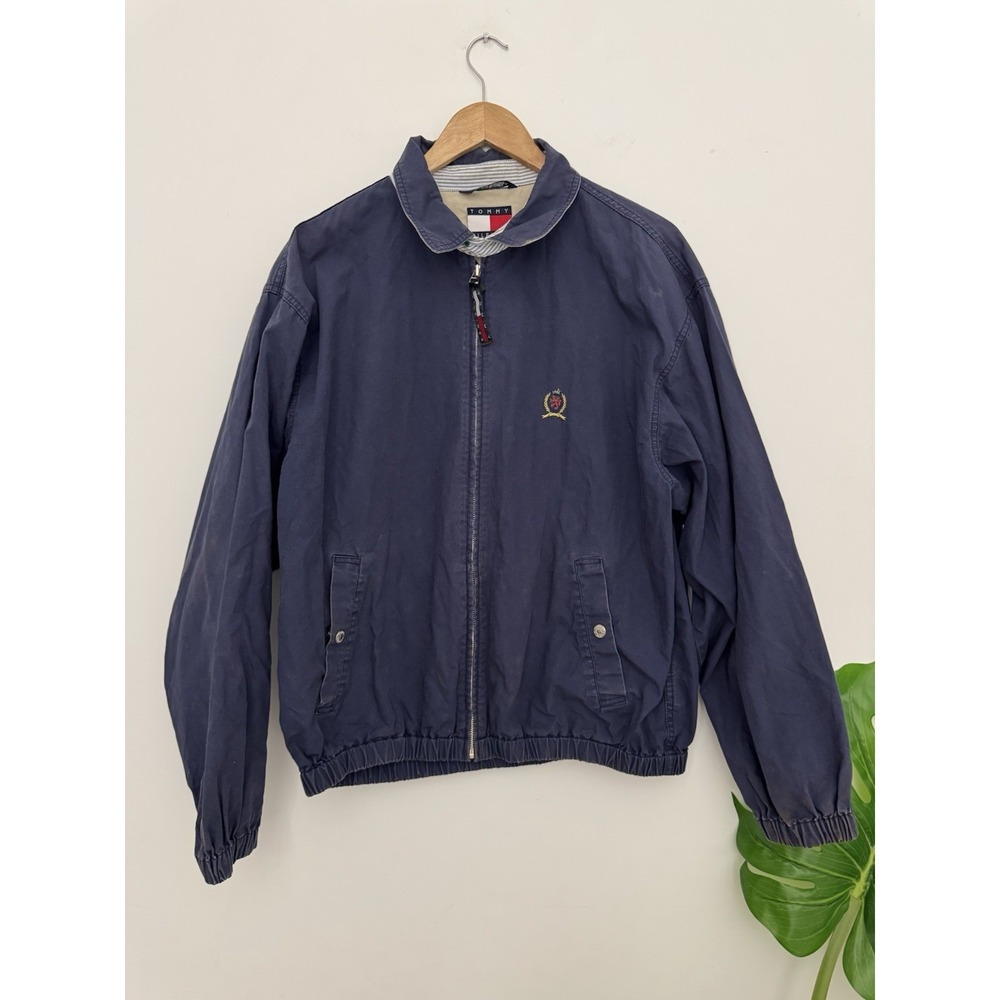 Vintage Tommy Hilfiger Harrington Jacket Size Medium Blue(please Look Pictures)